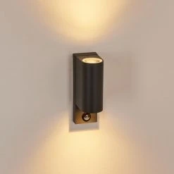 Hofstein Kingstown Au&szlig;enwandleuchte Anthrazit, Transparent, Klar, 2-flammig, Bewegungsmelder -Außenleuchten Verkaufe kingstown aussenwandleuchte h3611425 8