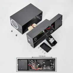 Hofstein Kingstown Au&szlig;enwandleuchte Anthrazit, Transparent, Klar, 2-flammig, Bewegungsmelder -Außenleuchten Verkaufe kingstown aussenwandleuchte h3611463 4