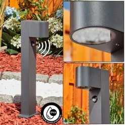 Hofstein Kingstown Wegeleuchte Anthrazit, 1-flammig, Bewegungsmelder