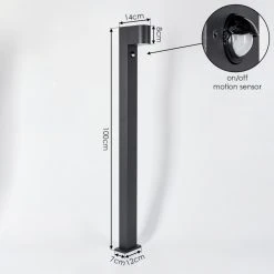 Hofstein Kingstown Wegeleuchte Anthrazit, 1-flammig, Bewegungsmelder -Außenleuchten Verkaufe kingstown wegeleuchte h3600993 3