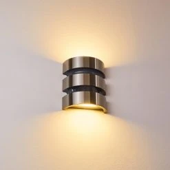 Hofstein Kolding Au&szlig;enwandleuchte LED Schwarz, Edelstahl, 1-flammig, Bewegungsmelder -Außenleuchten Verkaufe kolding aussenwandleuchte h3305966 14