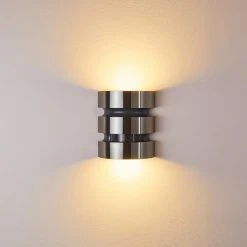 Hofstein Kolding Au&szlig;enwandleuchte LED Schwarz, Edelstahl, 1-flammig, Bewegungsmelder -Außenleuchten Verkaufe kolding aussenwandleuchte h3305966 6