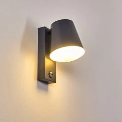 Hofstein Komata Au&szlig;enwandleuchte Anthrazit, 1-flammig, Bewegungsmelder -Außenleuchten Verkaufe komata aussenwandleuchte h3385180 11