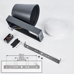 Hofstein Komata Au&szlig;enwandleuchte Anthrazit, 1-flammig, Bewegungsmelder -Außenleuchten Verkaufe komata aussenwandleuchte h3385180 4