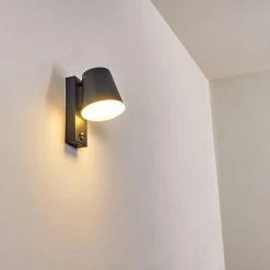 Hofstein Komata Au&szlig;enwandleuchte Anthrazit, 1-flammig, Bewegungsmelder -Außenleuchten Verkaufe komata aussenwandleuchte h3385180 8