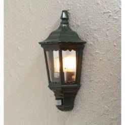 Konstsmide Leuchten Konstsmide Firenze Au&szlig;enwandleuchte Gr&uuml;n, 1-flammig, Bewegungsmelder