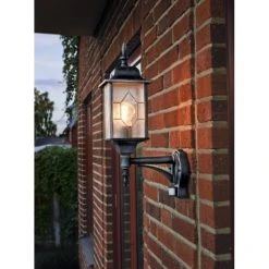 Konstsmide Leuchten Konstsmide Milano Au&szlig;enwandleuchte Schwarz, 1-flammig, Bewegungsmelder