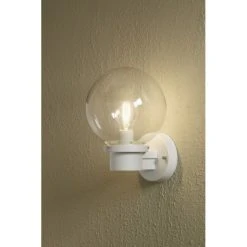 Konstsmide Leuchten Konstsmide Nemi Au&szlig;enwandleuchte Wei&szlig;, 1-flammig, Bewegungsmelder