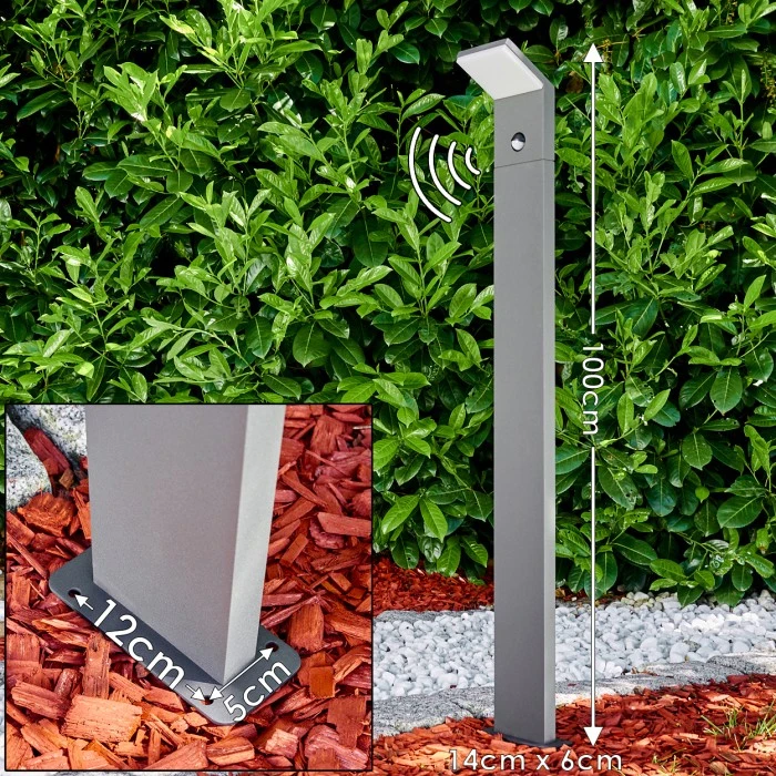 Hofstein Korup Wegeleuchte LED Anthrazit, 1-flammig, Bewegungsmelder 2 Hofstein Korup Wegeleuchte LED Anthrazit, 1-flammig, Bewegungsmelder – Bild 2