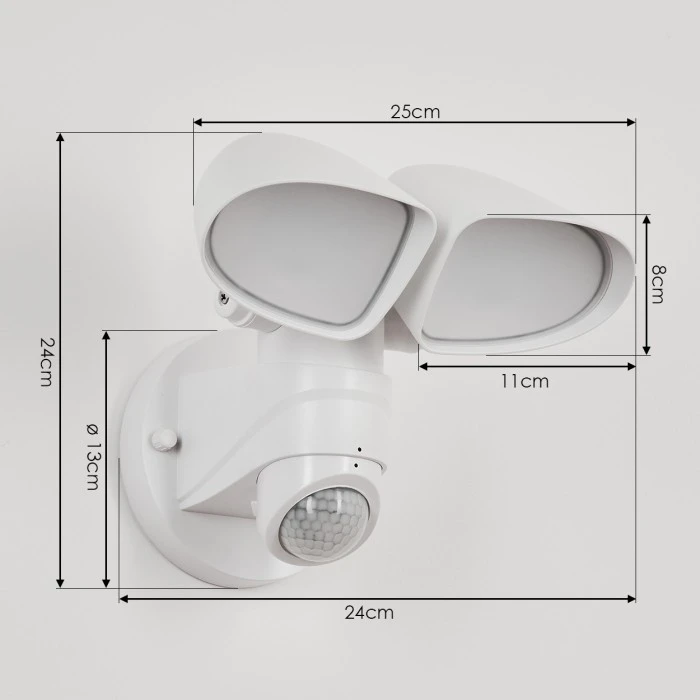 Hofstein Langra Außenwandleuchte LED Weiß, 1-flammig, Bewegungsmelder 4 Hofstein Langra Außenwandleuchte LED Weiß, 1-flammig, Bewegungsmelder – Bild 4