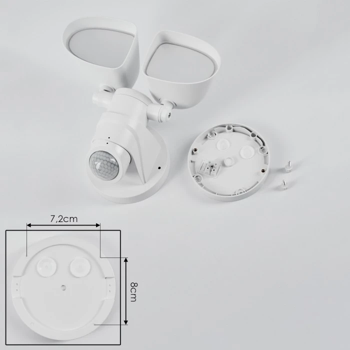 Hofstein Langra Außenwandleuchte LED Weiß, 1-flammig, Bewegungsmelder 5 Hofstein Langra Außenwandleuchte LED Weiß, 1-flammig, Bewegungsmelder – Bild 5