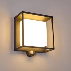 Hofstein Lansing Solar-Au&szlig;enwandleuchte LED Anthrazit, 1-flammig, Bewegungsmelder -Außenleuchten Verkaufe lansing solar aussenwandleuchte h3333181 8