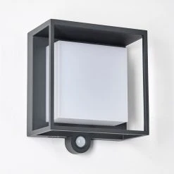 Hofstein Lansing Solar-Au&szlig;enwandleuchte LED Anthrazit, 1-flammig, Bewegungsmelder -Außenleuchten Verkaufe lansing solar aussenwandleuchte h3333181 9