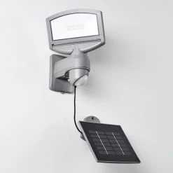 Hofstein Larvik Solar-Au&szlig;enwandleuchte LED Grau, 1-flammig, Bewegungsmelder -Außenleuchten Verkaufe larvik solar aussenwandleuchte h3303900 do1 14