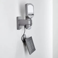 Hofstein Larvik Solar-Au&szlig;enwandleuchte LED Grau, 1-flammig, Bewegungsmelder -Außenleuchten Verkaufe larvik solar aussenwandleuchte h3303900 do1 17