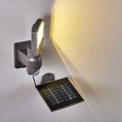 Hofstein Larvik Solar-Au&szlig;enwandleuchte LED Grau, 1-flammig, Bewegungsmelder -Außenleuchten Verkaufe larvik solar aussenwandleuchte h3303900 do1 6
