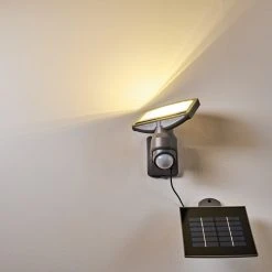 Hofstein Larvik Solar-Au&szlig;enwandleuchte LED Grau, 1-flammig, Bewegungsmelder -Außenleuchten Verkaufe larvik solar aussenwandleuchte h3303900 do1 7