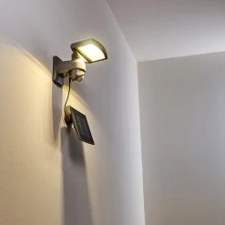 Hofstein Larvik Solar-Au&szlig;enwandleuchte LED Grau, 1-flammig, Bewegungsmelder -Außenleuchten Verkaufe larvik solar aussenwandleuchte h3303900 do1 9