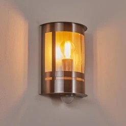 Hofstein Lauvdal Au&szlig;enwandleuchte Edelstahl, 1-flammig, Bewegungsmelder -Außenleuchten Verkaufe lauvdal aussenwandleuchte h3443033 10