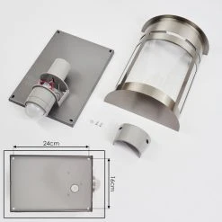 Hofstein Lauvdal Au&szlig;enwandleuchte Edelstahl, 1-flammig, Bewegungsmelder -Außenleuchten Verkaufe lauvdal aussenwandleuchte h3443033 4