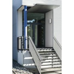 LCD 039LEDSEN Au&szlig;enwandleuchte Schwarz, 1-flammig, Bewegungsmelder