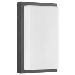 LCD Au&szlig;enwandleuchte Schwarz, 1-flammig, Bewegungsmelder