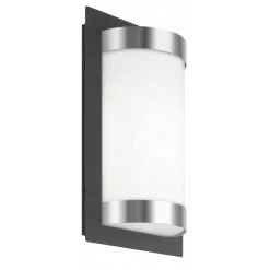 LCD Au&szlig;enwandleuchte LED Schwarz, Edelstahl, 1-flammig, Bewegungsmelder