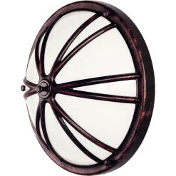 LCD Ehringen Au&szlig;enwandleuchte Schwarz, Kupferfarben, 1-flammig, Bewegungsmelder