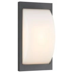 LCD Emden Au&szlig;enwandleuchte Schwarz, 1-flammig, Bewegungsmelder