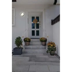 LEDVANCE ENDURA Au&szlig;enwandleuchte Stahl geb&uuml;rstet, 1-flammig, Bewegungsmelder