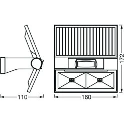 LEDVANCE ENDURA Gartenstrahler Grau, 1-flammig, Bewegungsmelder -Außenleuchten Verkaufe ledvance endura gartenstrahler 4058075576636 3