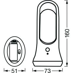 LEDVANCE NIGHTLUX Au&szlig;entischleuchte Wei&szlig;, 1-flammig, Bewegungsmelder -Außenleuchten Verkaufe ledvance nightlux aussentischleuchte 4058075570184 4