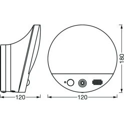 LEDVANCE Smart+ Au&szlig;enwandleuchte Grau, 1-flammig, Bewegungsmelder -Außenleuchten Verkaufe ledvance smart aussenwandleuchte 4058075564480 4