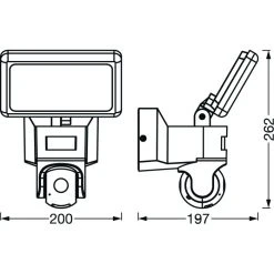 LEDVANCE Smart+ Gartenstrahler Grau, 1-flammig, Bewegungsmelder -Außenleuchten Verkaufe ledvance smart gartenstrahler 4058075564626 4