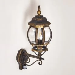 Hofstein Lentua Au&szlig;enwandleuchte Braun, Gold, 1-flammig, Bewegungsmelder -Außenleuchten Verkaufe lentua aussenwandleuchte h3012437 do2 13