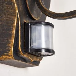 Hofstein Lentua Au&szlig;enwandleuchte Braun, Gold, 1-flammig, Bewegungsmelder -Außenleuchten Verkaufe lentua aussenwandleuchte h3012437 do2 17
