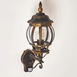 Hofstein Lentua Au&szlig;enwandleuchte Braun, Gold, 1-flammig, Bewegungsmelder -Außenleuchten Verkaufe lentua aussenwandleuchte h3012437 do2 8