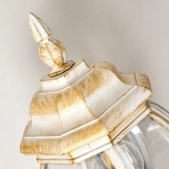 Hofstein Lentua Au&szlig;enwandleuchte Wei&szlig;, Gold, 1-flammig, Bewegungsmelder -Außenleuchten Verkaufe lentua aussenwandleuchte h3012444 do2 10