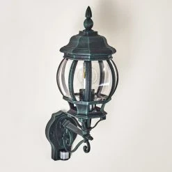 Hofstein Lentua Au&szlig;enwandleuchte Schwarz, Gr&uuml;n, 1-flammig, Bewegungsmelder -Außenleuchten Verkaufe lentua aussenwandleuchte h3012451 do2 8