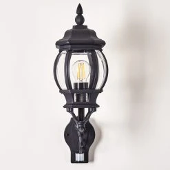 Hofstein Lentua Au&szlig;enwandleuchte Schwarz, 1-flammig, Bewegungsmelder -Außenleuchten Verkaufe lentua aussenwandleuchte h3012468 do2 12