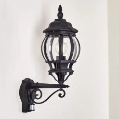 Hofstein Lentua Au&szlig;enwandleuchte Schwarz, 1-flammig, Bewegungsmelder -Außenleuchten Verkaufe lentua aussenwandleuchte h3012468 do2 14