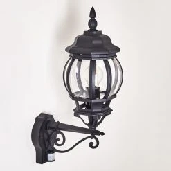 Hofstein Lentua Au&szlig;enwandleuchte Schwarz, 1-flammig, Bewegungsmelder -Außenleuchten Verkaufe lentua aussenwandleuchte h3012468 do2 17