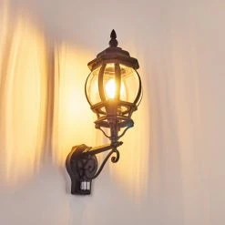 Hofstein Lentua Au&szlig;enwandleuchte Schwarz, 1-flammig, Bewegungsmelder -Außenleuchten Verkaufe lentua aussenwandleuchte h3012468 do2 19