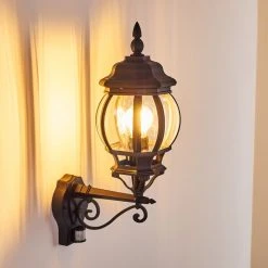 Hofstein Lentua Au&szlig;enwandleuchte Schwarz, 1-flammig, Bewegungsmelder -Außenleuchten Verkaufe lentua aussenwandleuchte h3012468 do2 7