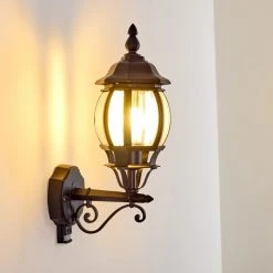 Hofstein Lentua Au&szlig;enwandleuchte Schwarz, 1-flammig, Bewegungsmelder -Außenleuchten Verkaufe lentua aussenwandleuchte h3023983 4