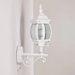 Hofstein Lentua Au&szlig;enwandleuchte Wei&szlig;, 1-flammig, Bewegungsmelder -Außenleuchten Verkaufe lentua aussenwandleuchte h3075593 do1 12