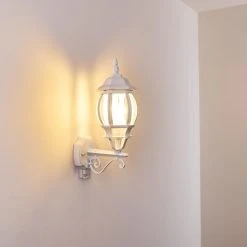 Hofstein Lentua Au&szlig;enwandleuchte Wei&szlig;, 1-flammig, Bewegungsmelder -Außenleuchten Verkaufe lentua aussenwandleuchte h3075593 do1 2