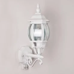 Hofstein Lentua Au&szlig;enwandleuchte Wei&szlig;, 1-flammig, Bewegungsmelder -Außenleuchten Verkaufe lentua aussenwandleuchte h3075593 do1 3