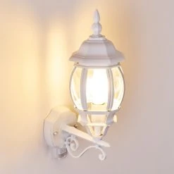 Hofstein Lentua Au&szlig;enwandleuchte Wei&szlig;, 1-flammig, Bewegungsmelder -Außenleuchten Verkaufe lentua aussenwandleuchte h3075593 do1 4