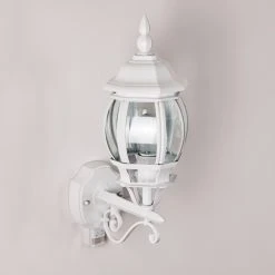 Hofstein Lentua Au&szlig;enwandleuchte Wei&szlig;, 1-flammig, Bewegungsmelder -Außenleuchten Verkaufe lentua aussenwandleuchte h3075593 do1 5